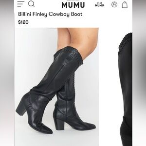Show Me Your MuMu Black Billini Finley Cowboy Boot